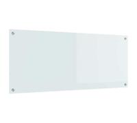 vidaXL Dosseret de cuisine moderne 120x50 cm en verre trempé, résistant à la chaleur - Blanc