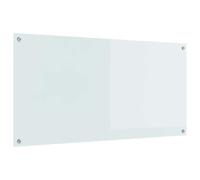 vidaXL Crédence de cuisine 120 x 60 x 0,6 cm Verre trempé Blanc brillant Facile à nettoyer