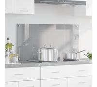 vidaXL Protection de Cuisine Gris Clair 100 x 50 x 0,6 cm Verre trempé, Écran Arrière de Cuisine Moderne, Verre Résistant à Chaleur, Amélioration Élégante, Panneau Protecteur Minimaliste