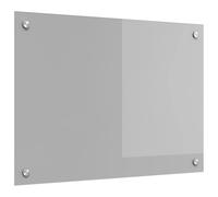 vidaXL Crédence de Cuisine Gris Clair 70 x 50 cm Verre trempé | Fait en verre trempé super résistant, Donne un look moderne à ta cuisine, Supporte la chaleur sans souci