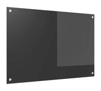 vidaXL – Protection de cuisine – Verre trempé 90 x 60 x 0,6 cm Gris foncé – Résistant à la chaleur