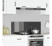 vidaXL Crédence de Cuisine Grise Foncé 110x40x0,6 cm Verre Trempé