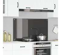 Vidaxl Crédence De Cuisine Grise Foncée 110x60x0,6 Cm En Verre Trempé Gris