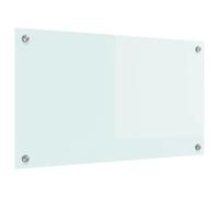 vidaXL Dosseret en verre trempé 70x40 cm Blanc – Résistant à la chaleur, design moderne