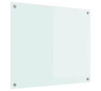 vidaXL Dosseret de cuisine blanc 70 x 60 cm verre trempé résistant à la chaleur design moderne