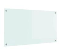 vidaXL Crédence de cuisine verre trempé 90 x 50 cm Blanc – Design moderne, résistant à la chaleur