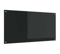 vidaXL Crédence de cuisine Noir 120 x 60 cm verre trempé 42001303
