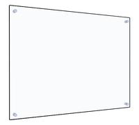vidaXL Dosseret de Cuisine Carrelage Mural Décoration Protection Anti-éclaboussures Résistant aux Rayures Transparent 80x60 cm Verre Trempé