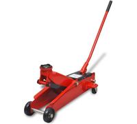 vidaXL Cric de plancher hydraulique à profil bas 3 tonnes Rouge