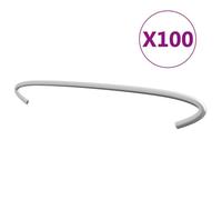vidaXL Crochets de gabion 100 pièces Acier galvanisé 30 cm