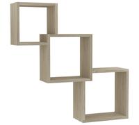 vidaXL Cube Étagère murale Chêne Sonoma 68x15x68 cm Bois composite