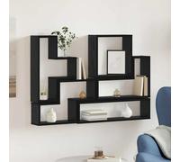 vidaXL Cube mural Chêne noir 96 x 12 x 64 cm Matériau dérivé du bois
