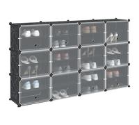 Cubes de rangement 8 pcs avec portes noir PP cube de rangement vidaXL