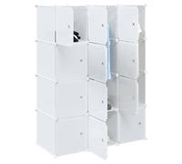 vidaXL Cubes de rangement 12 pcs avec tiges de suspension PP
