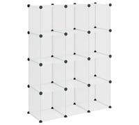 vidaXL Cubes de rangement – Empilables transparents PP pour bureau, armoire, dortoir – 12×