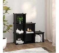 vidaXL Cubes de rangement 6 pcs Noir PP 340548