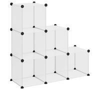 vidaXL Cubes de Rangement 6 pcs Transparent PP