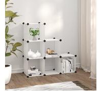 vidaXL Cubes de rangement 6× – Transparent PP empilables pour intérieur