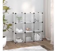 Cubes de rangement 9 pcs avec portes Transparent PP Transparent G