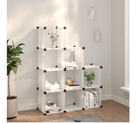 vidaXL Cubes de rangement 9 pcs Transparent PP 340551