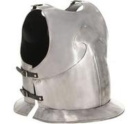 vidaXL Cuirasse d'Armure Corporelle Chevalier Médiéval Fête d'Halloween Reconstitution Historique Cosplay Accessoire de Théâtre Argenté Acier Argent G