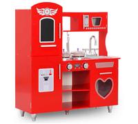 vidaXL Cuisine en jouet pour enfants MDF 84x31x89 cm Rouge