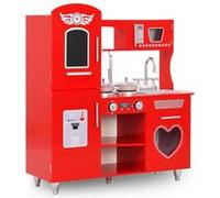 vidaXL Cuisine en jouet pour enfants MDF 84x31x89 cm Rouge Rouge G