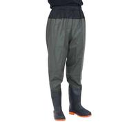 vidaXL Cuissardes avec bottes vert foncé taille 43, cuissardes avec bottes, cuissardes pour la pêche, pantalons de pataugeoire