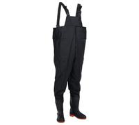 vidaXL Cuissardes avec bottes noir taille 44, cuissardes avec bottes, cuissardes pour la pêche, pantalons de pataugeoire