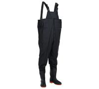 vidaXL Cuissardes avec bottes pour la pêche, noir, taille 46
