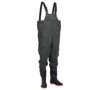 vidaXL Cuissardes avec bottes vert foncé taille 40, cuissardes avec bottes, cuissardes pour la pêche, pantalons de pataugeoire