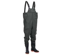 vidaXL Cuissardes avec bottes vert foncé taille 46, cuissardes avec bottes, cuissardes pour la pêche, pantalons de pataugeoire