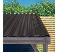 Dakpanelen 12 st 60x36 cm gepoedercoat staal bruin319125