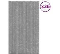 12x Panneaux de Toiture Acier Galvanisé Gris 100x45 cm Tôles Profilées vidaXL