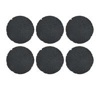 vidaXL Dalle de Jardin 6 pièces Noir Ø 45 x 1,8 cm Caoutchouc