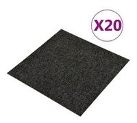 vidaXL Dalles de tapis de sol 20 pcs 5 m² Noir