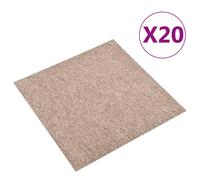Vidaxl Dalles De Tapis De Sol 20 Pcs 5 M2 50x50 Cm Beige