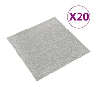 Vidaxl Dalles De Tapis De Sol 20 Pcs 5 M2 50x50 Cm Gris Clair