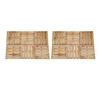 vidaXL Dalles de terrasse 12 pcs 50x50 cm Bois Marron