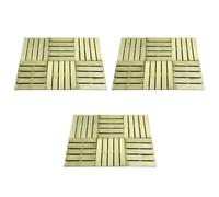 vidaXL Dalles de terrasse 18 pcs 50x50 cm Bois Vert 276431
