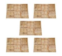Vidaxl Dalles De Terrasse 30 Pcs 50x50 Cm Bois Marron