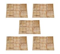 vidaXL Dalles de terrasse 30 pcs 50x50 cm Bois Marron