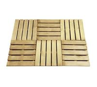 vidaXL Dalles de terrasse 6 pcs 50x50 cm Bois Vert