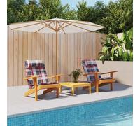 vidaXL Damier avec oreiller 2 pcs Motif carreaux rouges