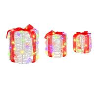Vidaxl Décoration De Boîte Cadeau 3 Pcs Coloré 20 X 20 X 21 Cm