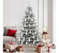 vidaXL Décoration de l'arbre de Noël 40 pcs Argent, Ornement de Noël Traditionnel, Boule Festive, déco Moderne, Charme pour Sapin
