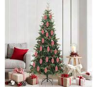 vidaXL Décoration de l'arbre de Noël 40 pcs Rouge, Ornement de Noël Traditionnel, Boule Festive, déco Moderne, Charme pour Sapin