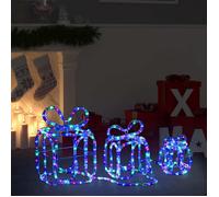 vidaXL Décoration de Noël avec 180 LED Intérieur et Extérieur Boîte-cadeau Lumineuse Décoration de Vacances Boîtes de Noël 329828