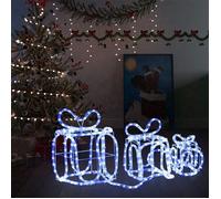vidaXL Décoration de Noël avec 180 LED Intérieur et Extérieur Boîte-cadeau Lumineuse Décoration de Vacances Boîtes de Noël 329826
