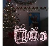vidaXL Décoration de Noël Boîtes cadeaux avec 180 LED Intérieur Extérieur